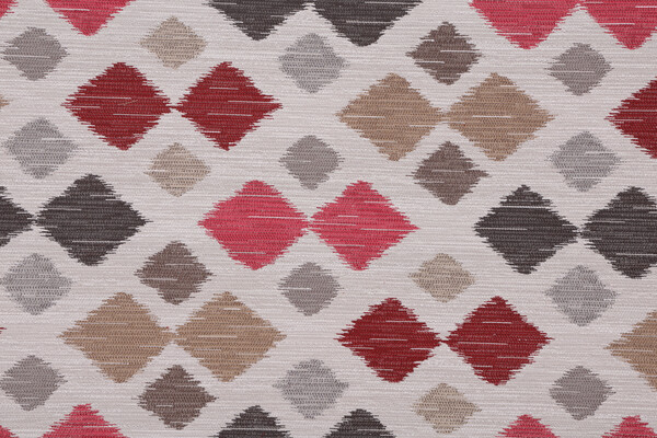 Mozart Tapestry Upholstery Fabric in Red/Multi