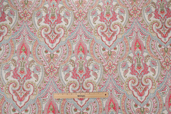 Covington Tinsley Printed Linen Blend Drapery Fabric in 111-Pastel
