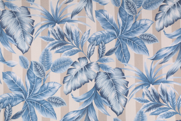 Richloom Freemont Printed Polyester Outdoor Fabric in Chambray