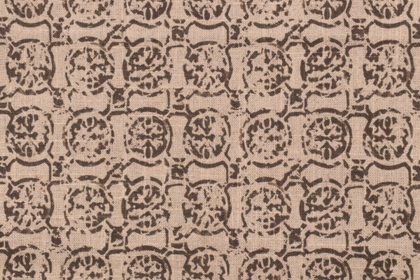 Lacefield Castille-Ashby Printed Linen Blend Drapery Fabric in Smoke