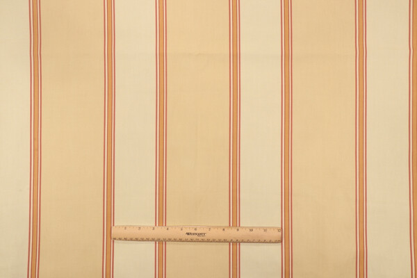 Thibaut Sherman Stripe Printed Cotton Drapery Fabric in Beige