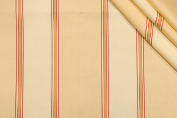 Thibaut Sherman Stripe Printed Cotton Drapery Fabric in Beige