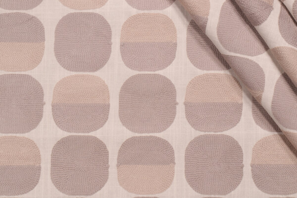 Kaufmann Zuri Embroidered Drapery Fabric in Dove