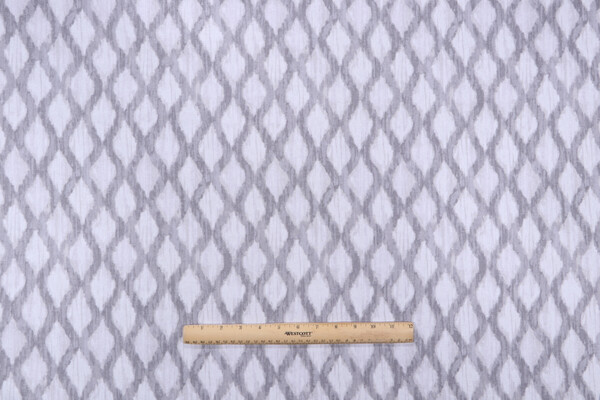 Kelly Ripa Home Floating Trellis Printed Cotton Drapery Fabric in Shell