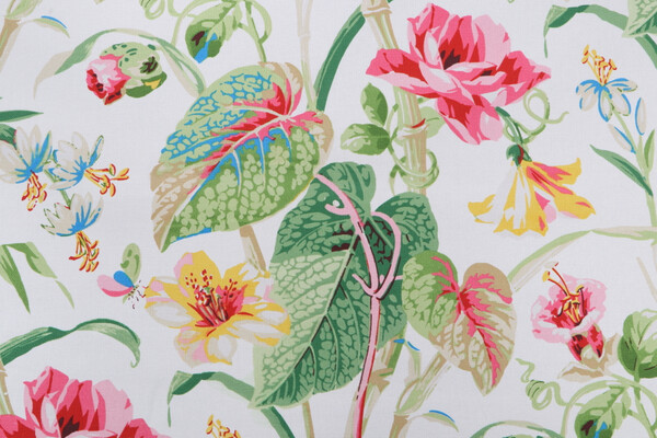 Waverly Your Grace Printed Cotton Drapery Fabric in Spring