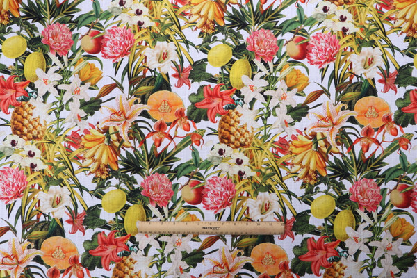 Stof France Curuba Printed Cotton Drapery Fabric in Multicolore