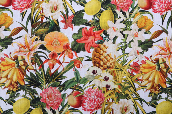 Stof France Curuba Printed Cotton Drapery Fabric in Multicolore