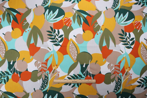 Stof France Portorico Printed Cotton Drapery Fabric in Multicolore