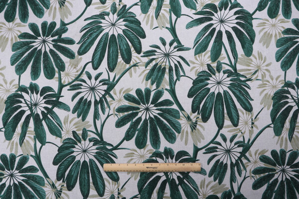 Stof France Galapagos Printed Drapery Fabric in Vert