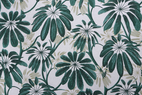 Stof France Galapagos Printed Drapery Fabric in Vert