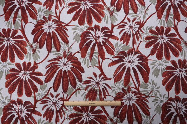 Stof France Galapagos Printed Drapery Fabric in Terracotta