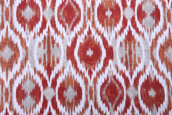 Stof France Jimena Printed Cotton Drapery Fabric in Terracotta