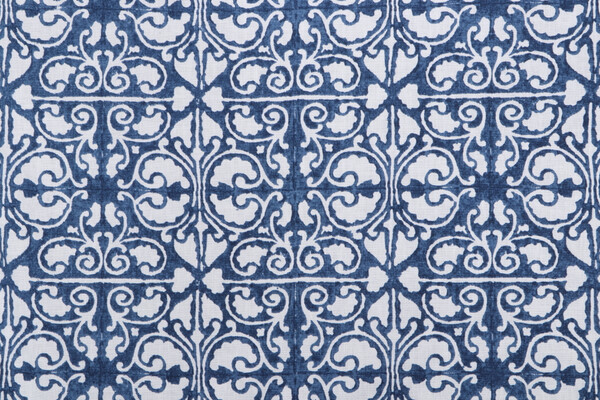 Kaufmann Palazzo Printed Drapery Fabric in Indigo