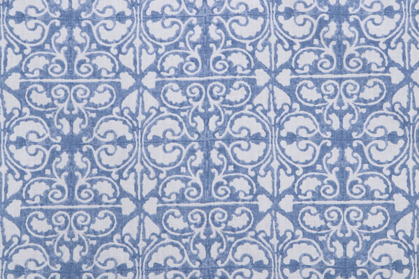 Kaufmann Palazzo Printed Drapery Fabric in Chambray