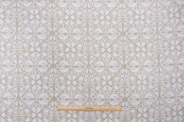 Kaufmann Palazzo Printed Drapery Fabric in Linen