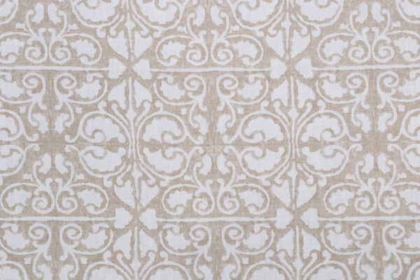 Kaufmann Palazzo Printed Drapery Fabric in Linen