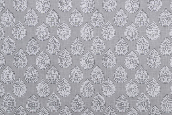 Kaufmann Rani Printed Drapery Fabric in Grey