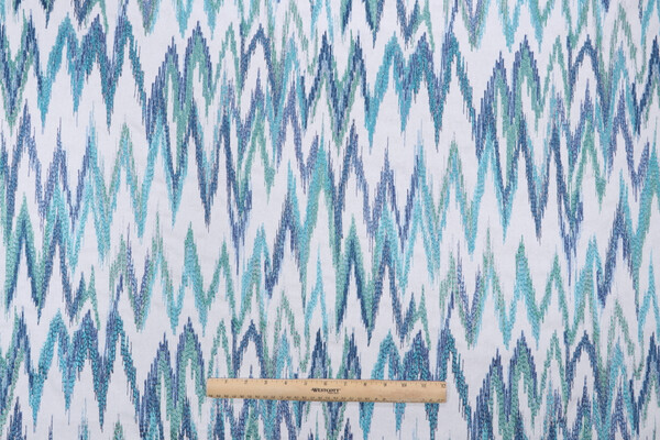 Kaufmann Fuego Embroidered Drapery Fabric in Calypso