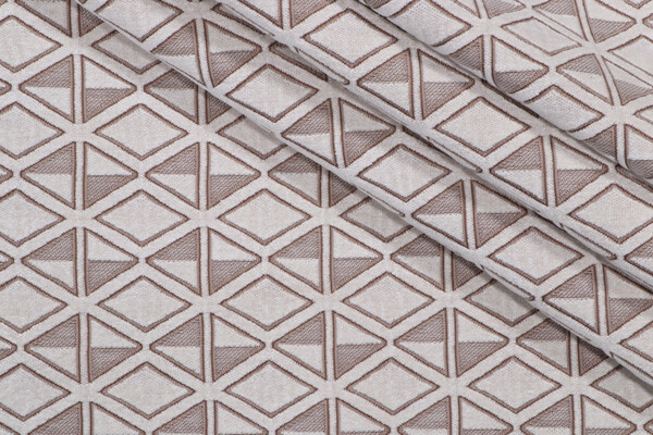 Kaufmann Rhombus Woven Chenille Upholstery Fabric in Limestone