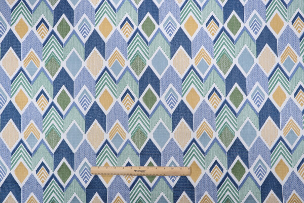 Kaufmann Happy Vibes Embroidered Drapery Fabric in Calypso