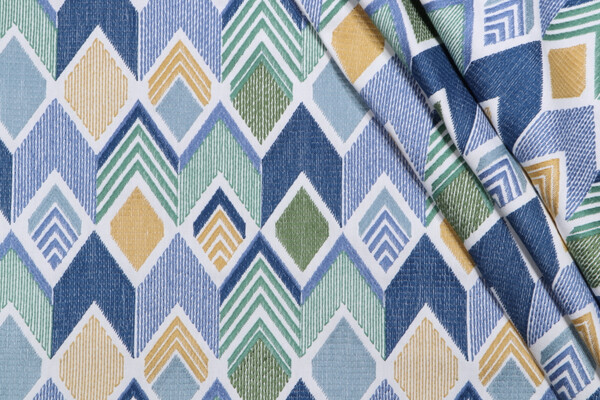 Kaufmann Happy Vibes Embroidered Drapery Fabric in Calypso