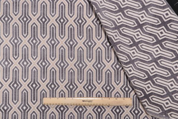 P Kaufmann Vertex Woven Chenille Upholstery Fabric in Zinc