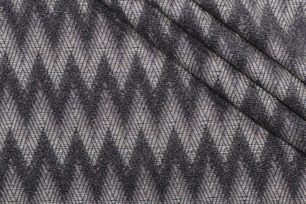 PK Lifestyles Chevron Chenille Woven Upholstery Fabric in Sable