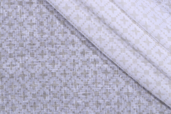 PK Lifestyles Camilla Printed Semi-Sheer Drapery Fabric in Flax