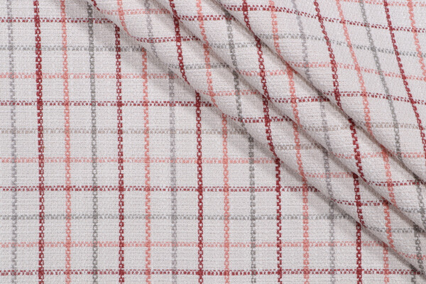 PK Lifestyles Keep In Check Woven Outdoor Fabric in Coral