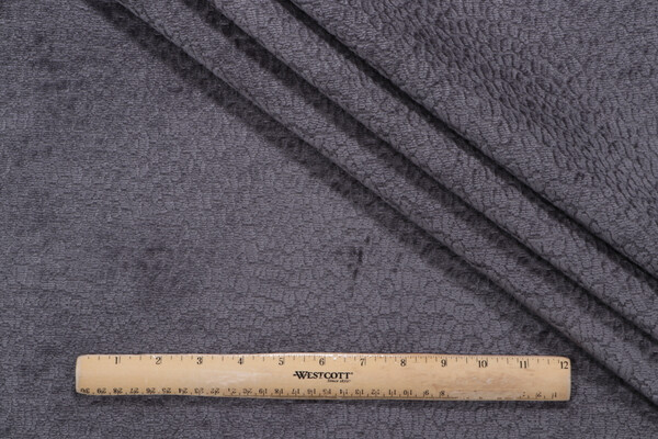 PK Lifestyles Pebblestone Performance Woven Chenille Upholstery Fabric in Charcoal