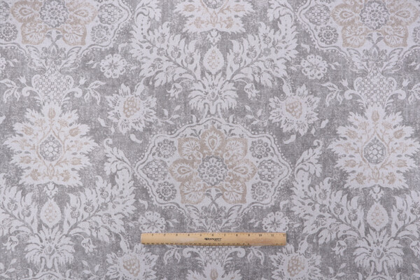 Magnolia Home Belmont Printed Cotton Drapery Fabric in Mist