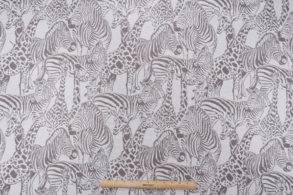 Golding Into The Wild Woven Decorator Fabric in Stone