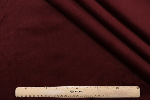 P Kaufmann Legend Velveteen Decorator Fabric in Bordeaux