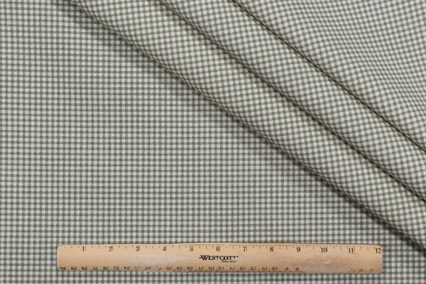 Magnolia Home Madrid Check Printed Cotton Drapery Fabric in Jungle