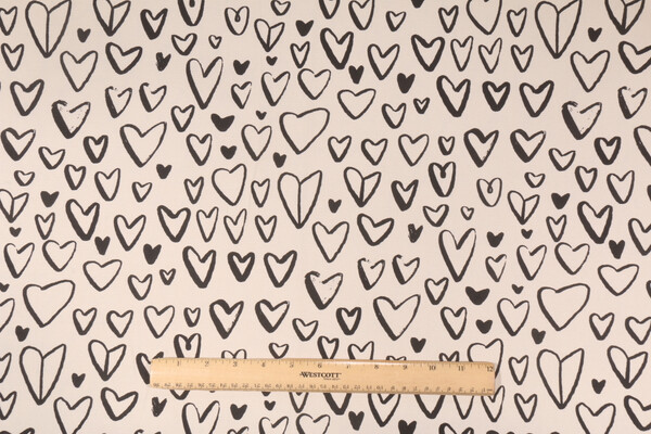 Premier Prints Lovely - Macon Printed Cotton Drapery Fabric in Black