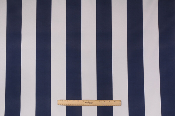 Richloom Cabana Printed Polyester Outdoor Fabric in Navy