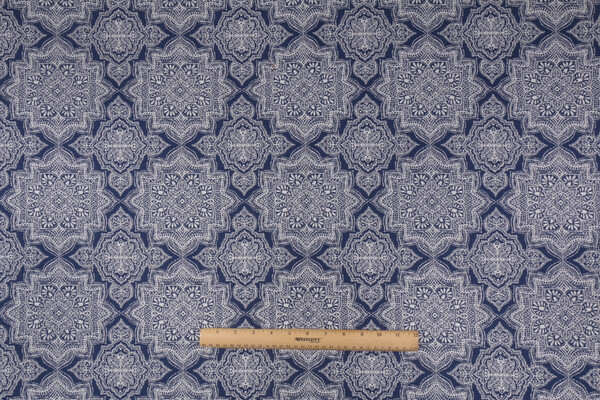 Covington Curacao Woven Polypropylene Outdoor Fabric in 557 Dark Denim