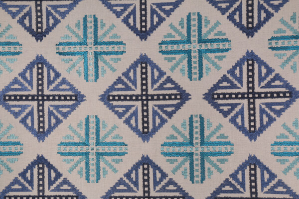 Onyx Age Linen Embroidered-2806 Linen Drapery Fabric in 103