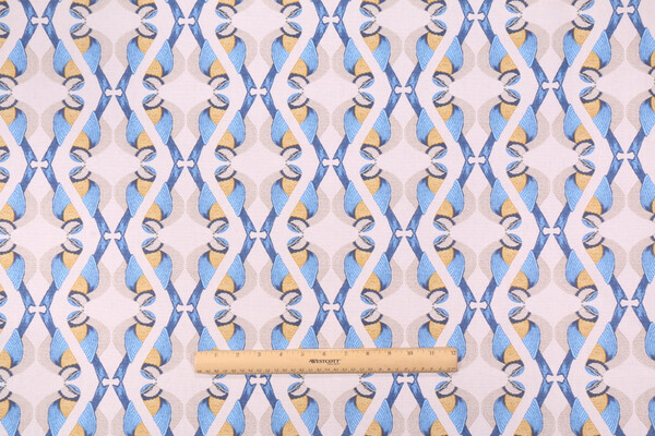 Novogratz Wing It Printed Cotton Drapery Fabric in Indigo