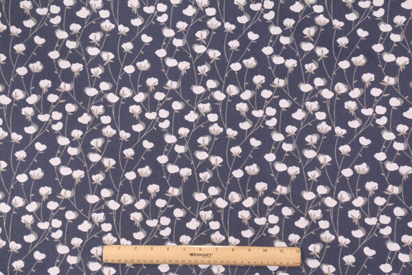 Premier Prints Cotton Belt Printed Cotton Drapery Fabric in Vintage Indigo