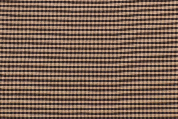 Onyx Age Silk Check Decorator Fabric in Black/Tan