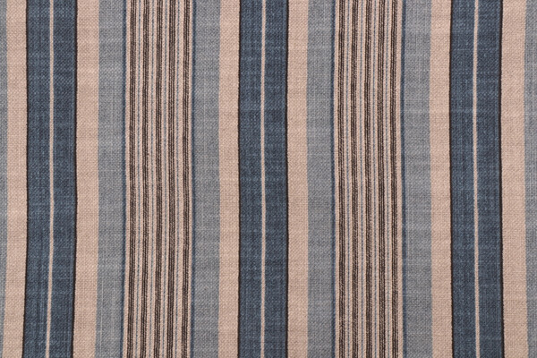 Waverly Long Hill Stripe Printed Printed Drapery Fabric in Dresden