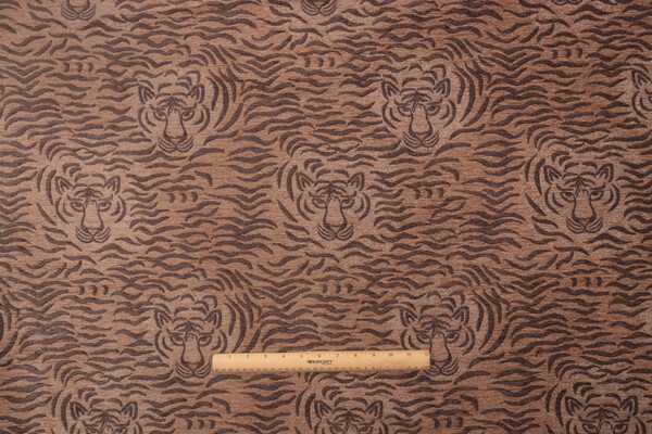 P Kaufmann Copycat Chenille Upholstery Fabric in Nutmeg