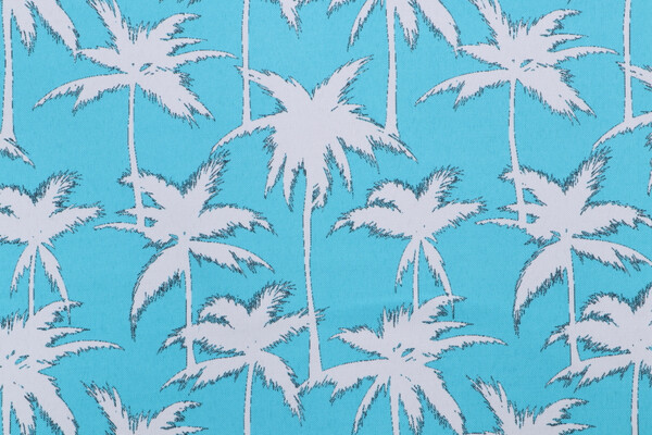 Terrasol Palmetto Printed Polyester Outdoor Fabric in Capri