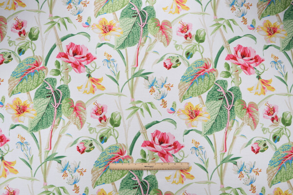 Waverly Your Grace Printed Cotton Drapery Fabric in Spring