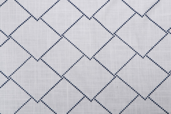 Valiant Fabrics Illuminate Embroidered Drapery Fabric in Nautic