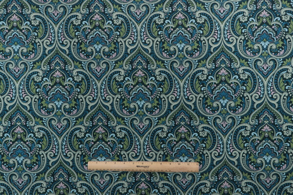 Richloom Parkview Printed Polyester Outdoor Fabric in Emerald