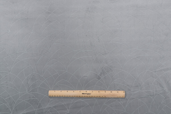 PK Lifestyles Curvature Embroidered Velveteen Decorator Fabric in Spa