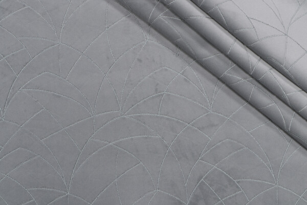 PK Lifestyles Curvature Embroidered Velveteen Decorator Fabric in Spa