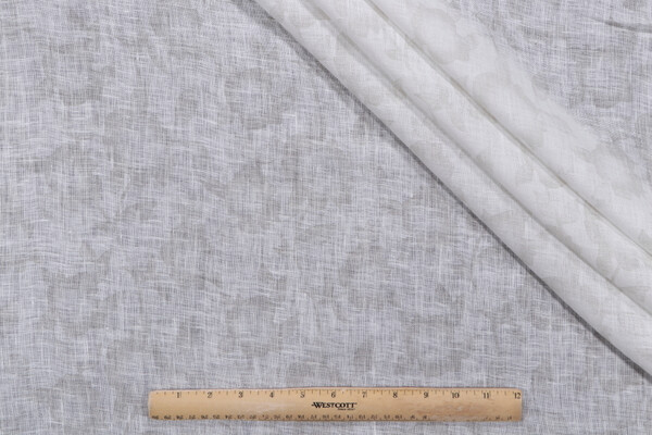 PK Lifestyles Lucia Printed Sheer Drapery Fabric in Parchment